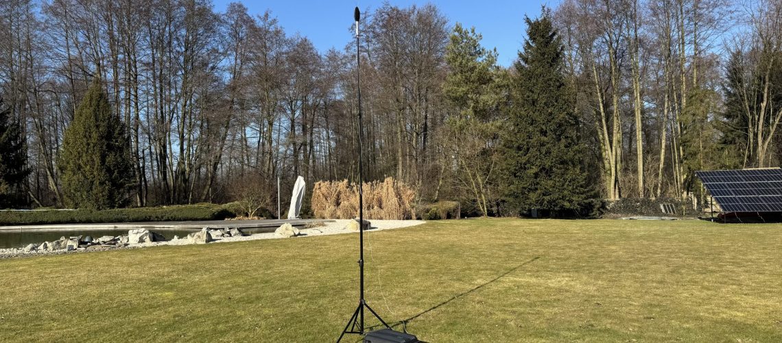 Lokalizacja punktu monitoringu hałasu od farmy wiatrowej Rychtal, w miejscowości Rychtal.